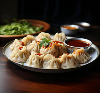 Veg steam momos